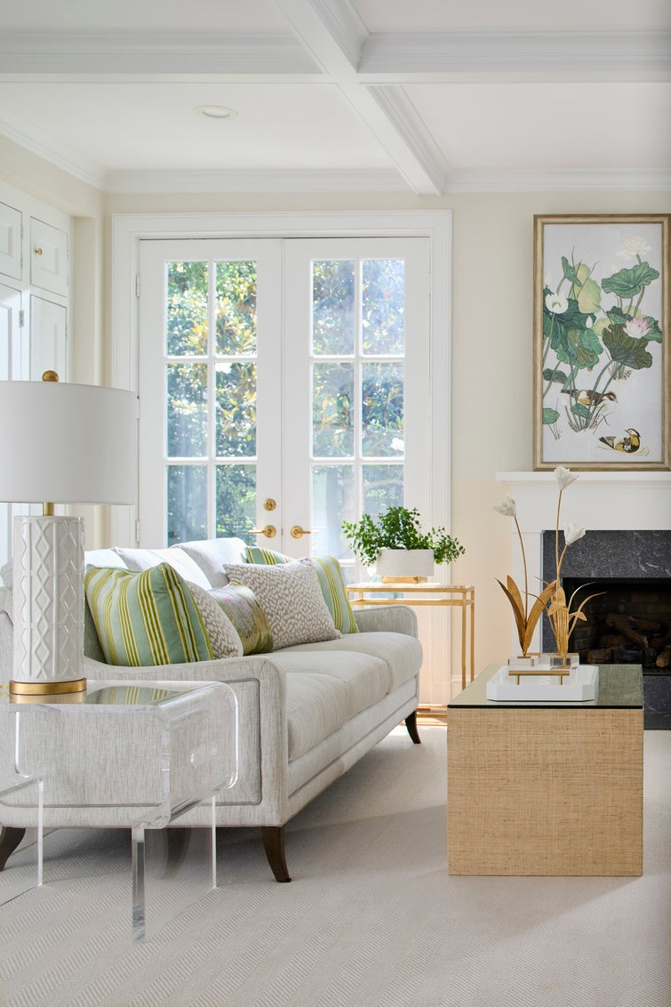 Seed Glass Side Table - Gold in 27 / Iron - Chelsea House