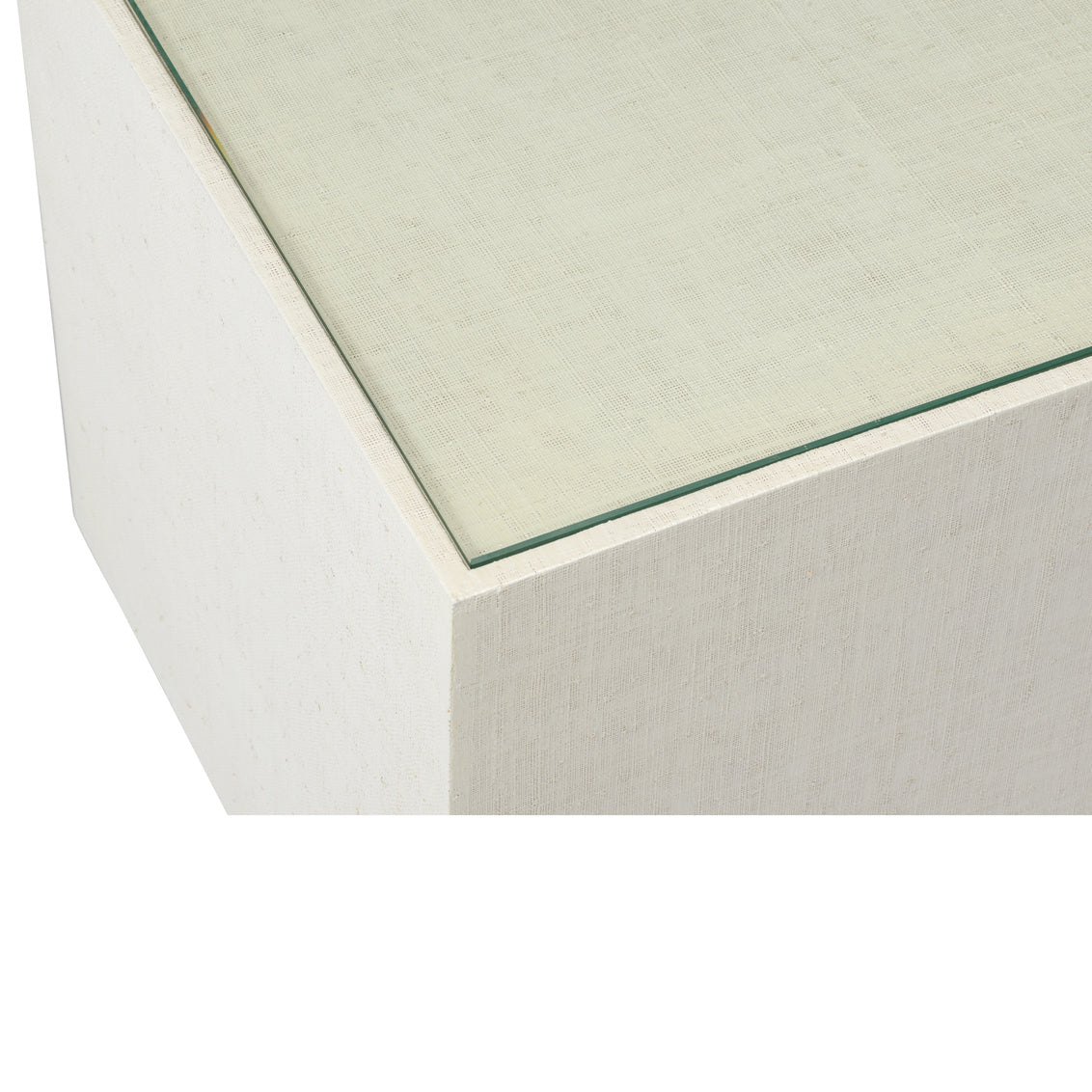 Captiva Bunching Table - White in 20.5 / Raffia - Chelsea House