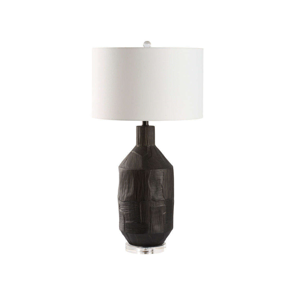 Furrow Lamp - Black in 32.5 / Ceramic/Porcelain - Chelsea House