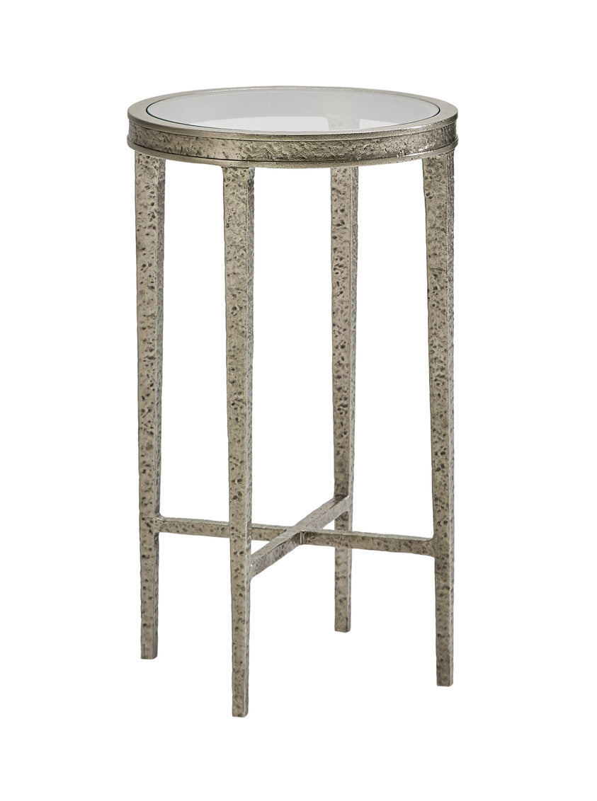 Modern History Texture Round Spot Table-Silver MH1203F04