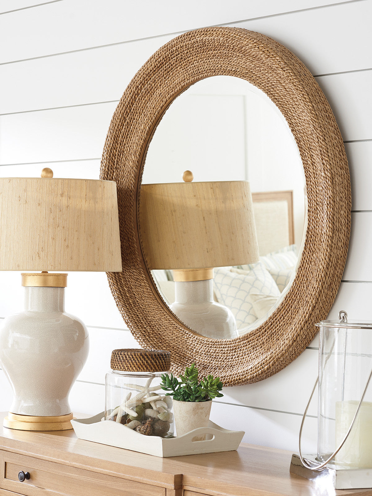 La Jolla Woven Round Mirror