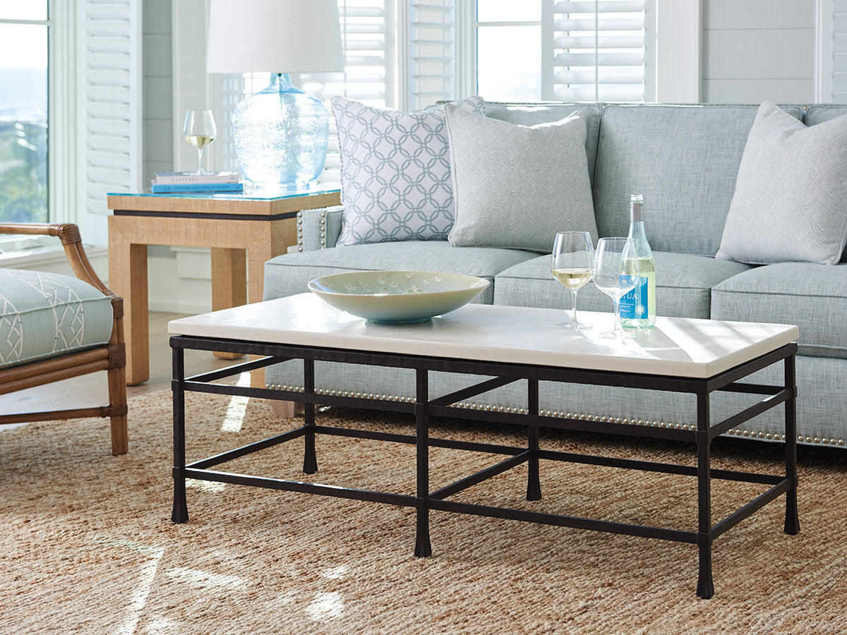 Breakwater Metal And Stone Cocktail Table