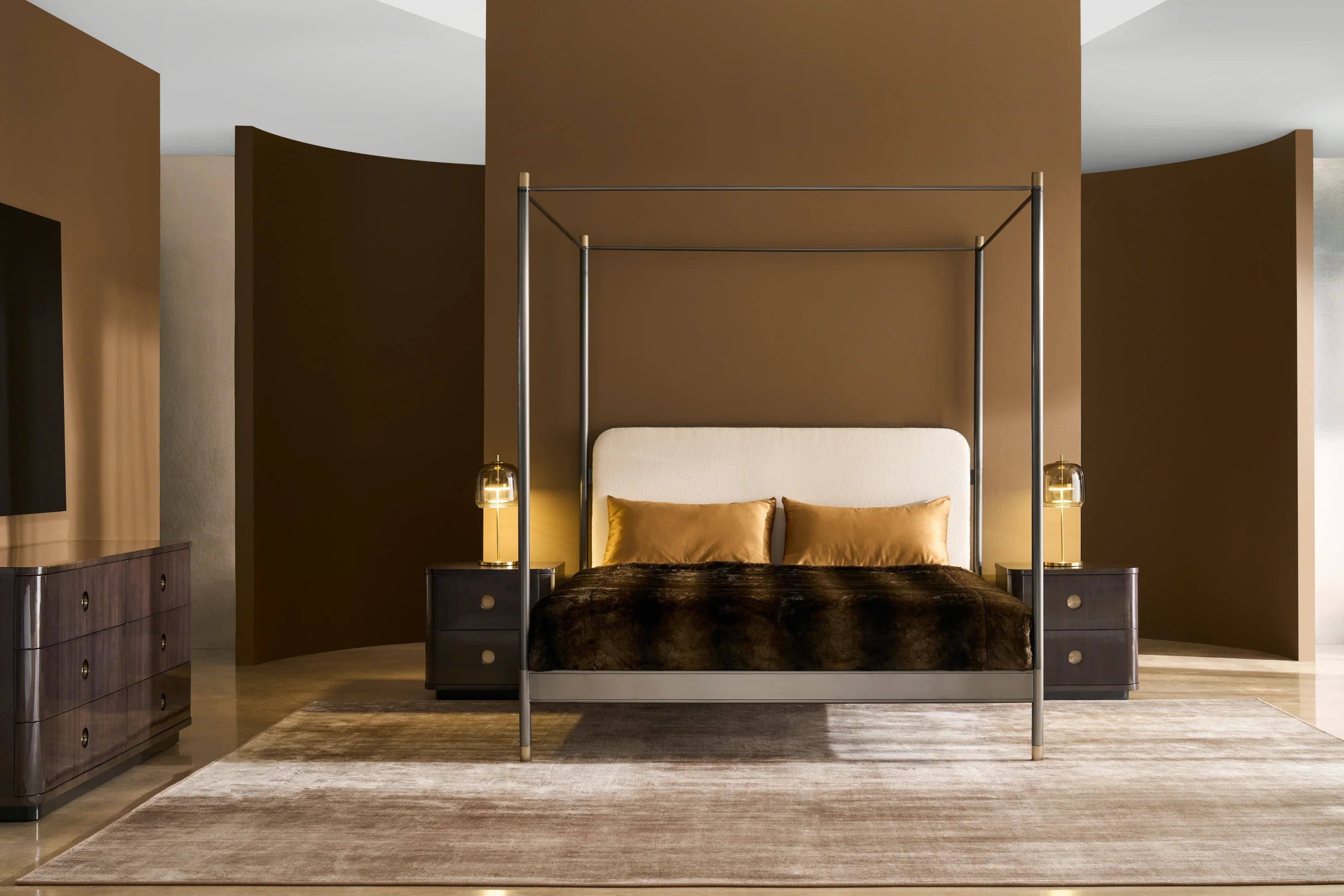 Campaign King Bed With Canopy – Beds by Caracole | Sutter & Vale
