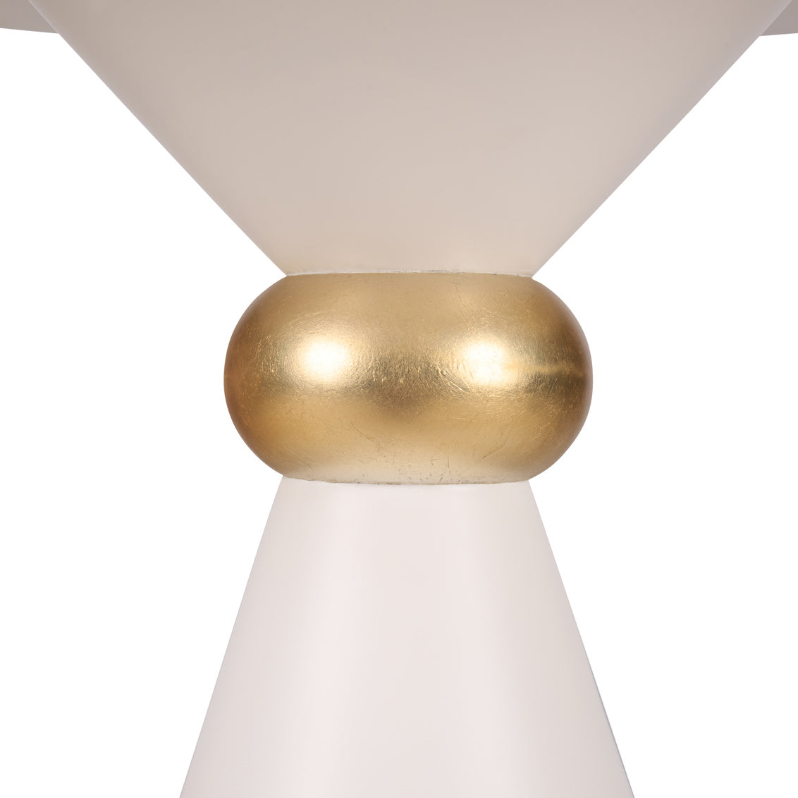 Aerin Center Table in White/Gold Leaf / Wood - Chelsea House
