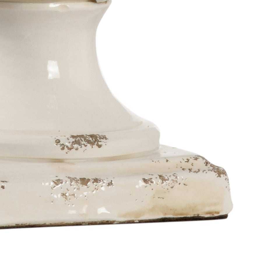 Small Cream Artichoke Lamp in 31 / Ceramic/Porcelain - Chelsea House