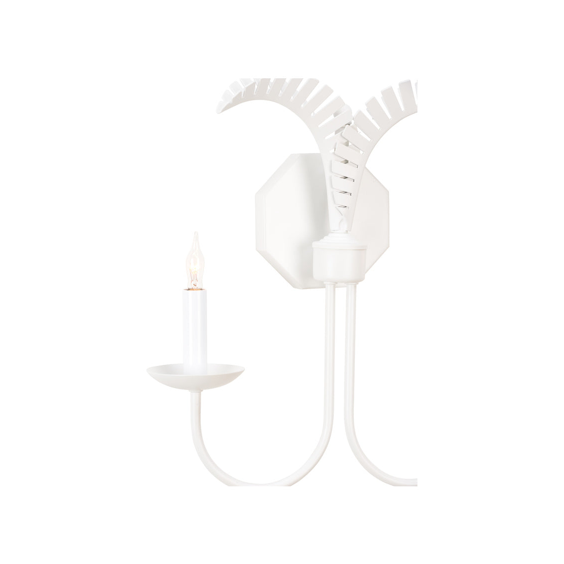 Petite Palm Sconce - White