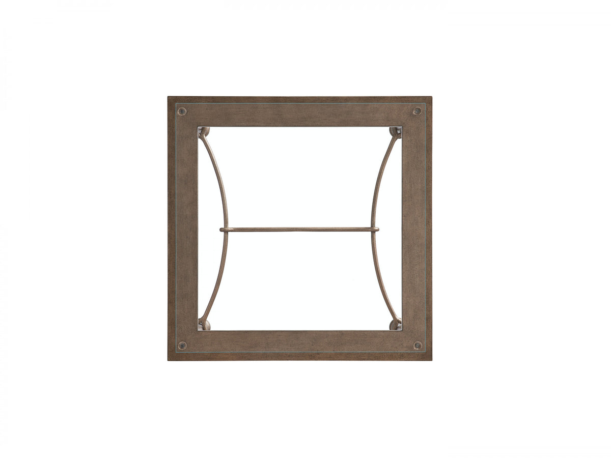 Bluff Metal And Glass End Table