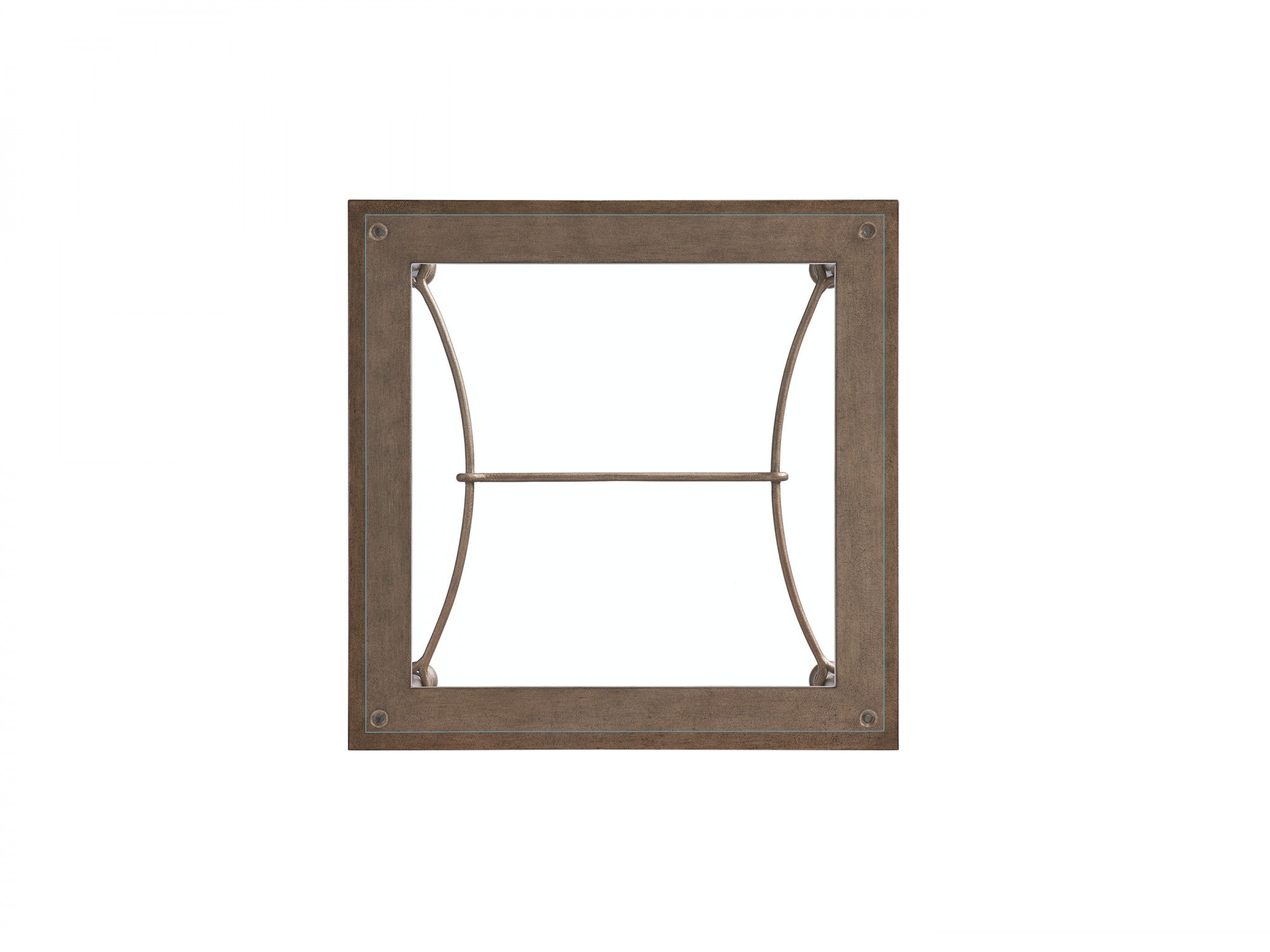 Bluff Metal And Glass End Table