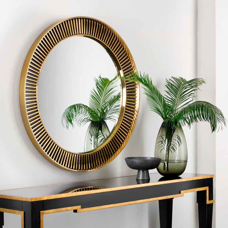 Tuxedo Round Mirror