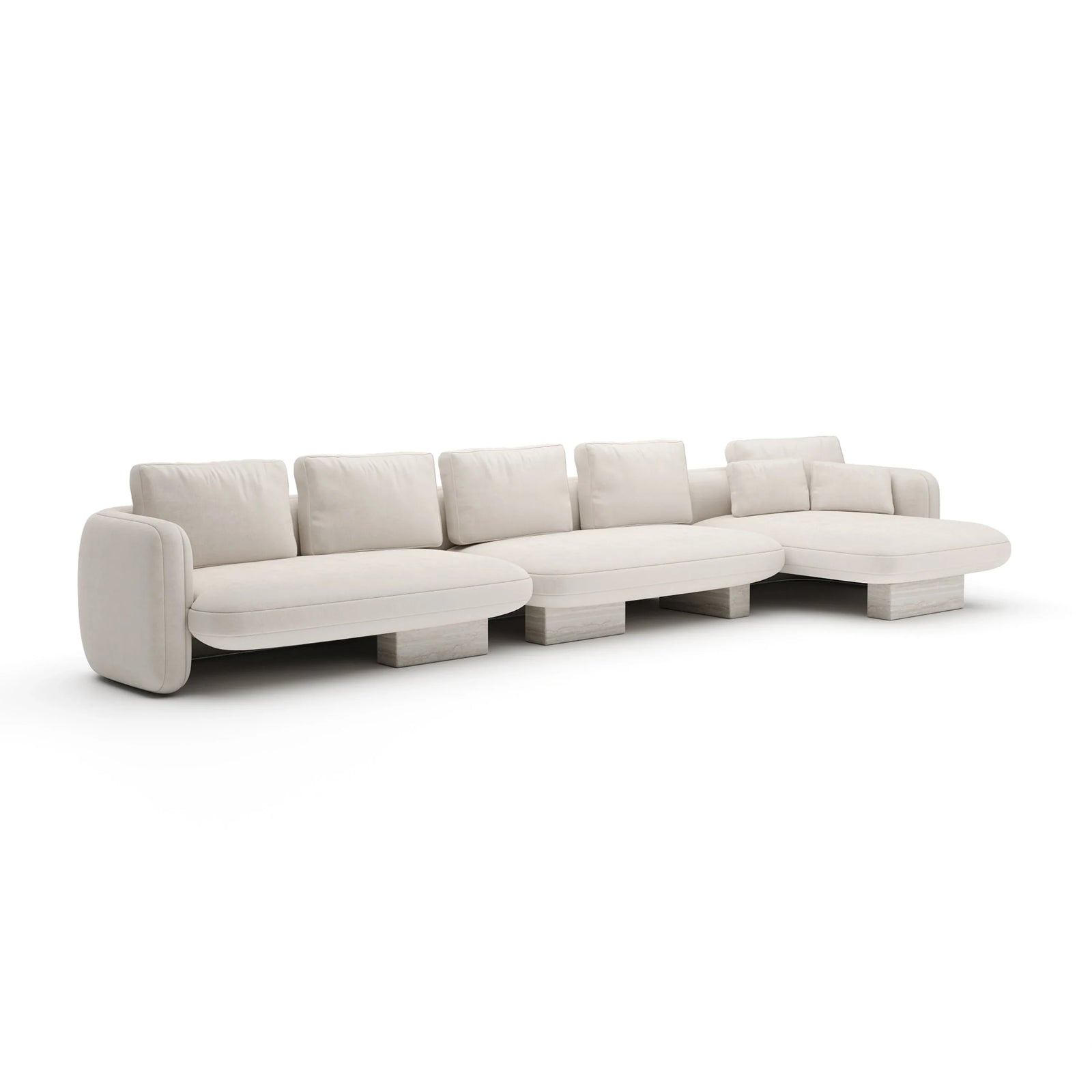 Overlap Right Chaise Sec Large Ecru