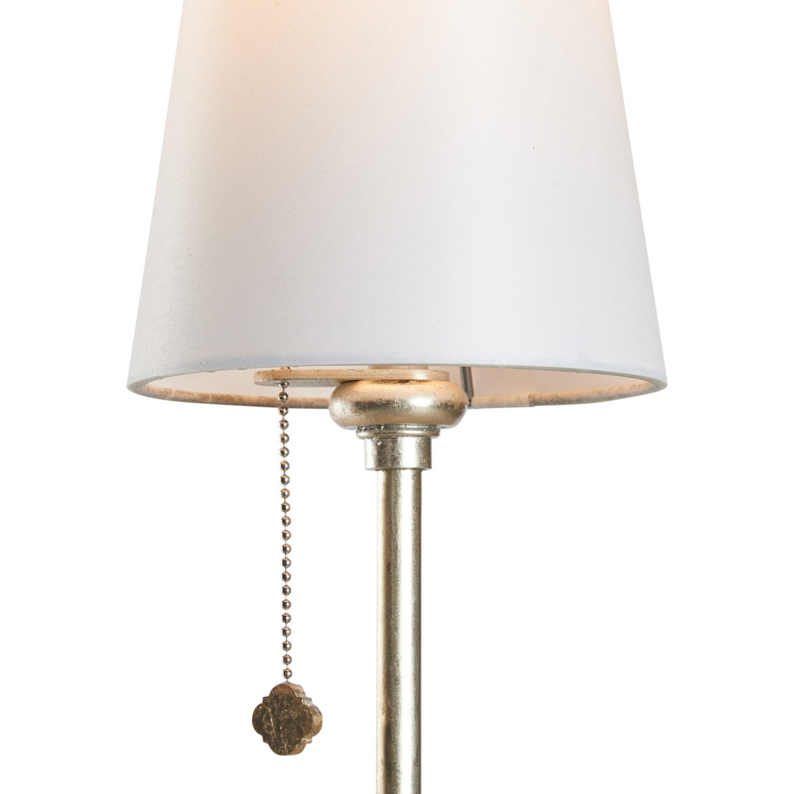 Quatrefoil Table Lamp - Silver Leaf in Antique Silver Leaf / Resin - Chelsea House