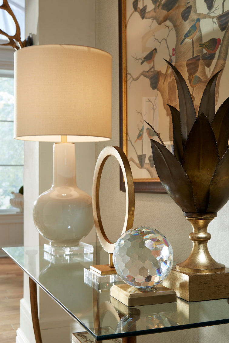 Astor Vase Lamp - Cream in 32 / Ceramic/Porcelain - Chelsea House