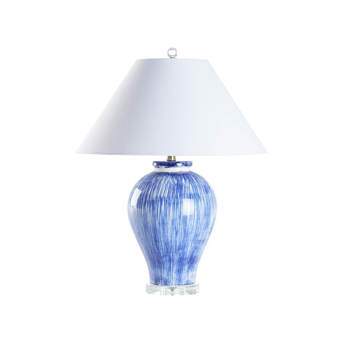 Dree Table Lamp in Blue/White Glaze / Ceramic/Porcelain - Chelsea House