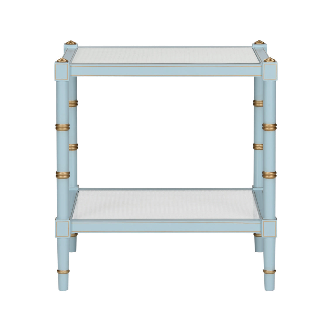 Conner Cane End Table - Blue