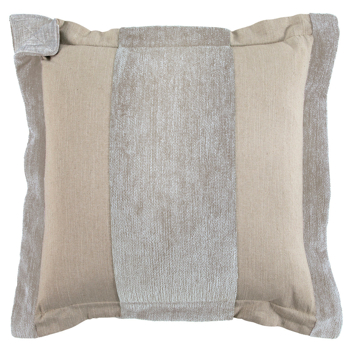 Wide Stripe Chenille Silver Poly 20x20