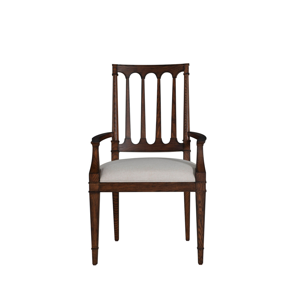 Mathis Dining Arm Chair - Rustic Antique Oak