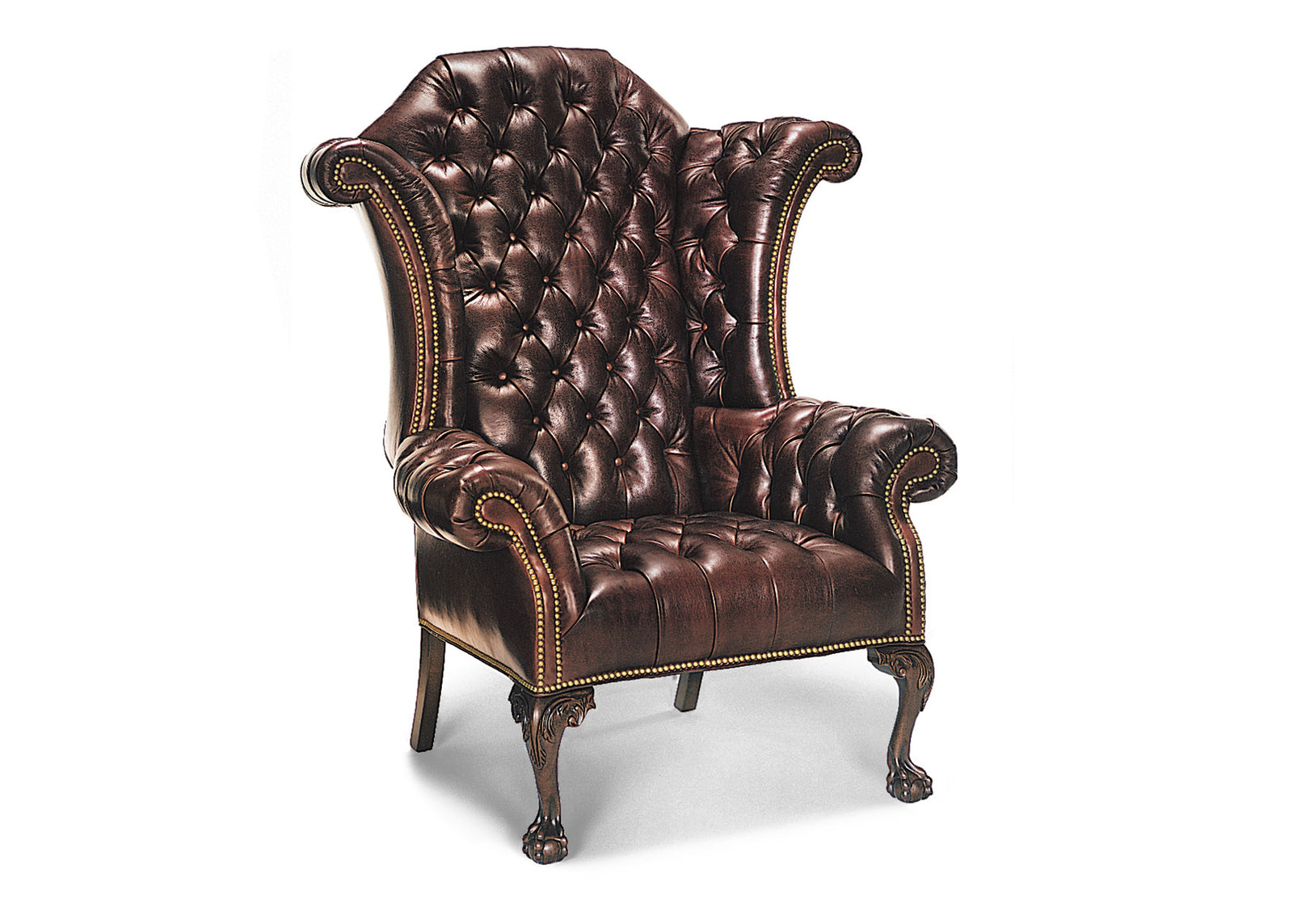 George III Tufted Wing Chair