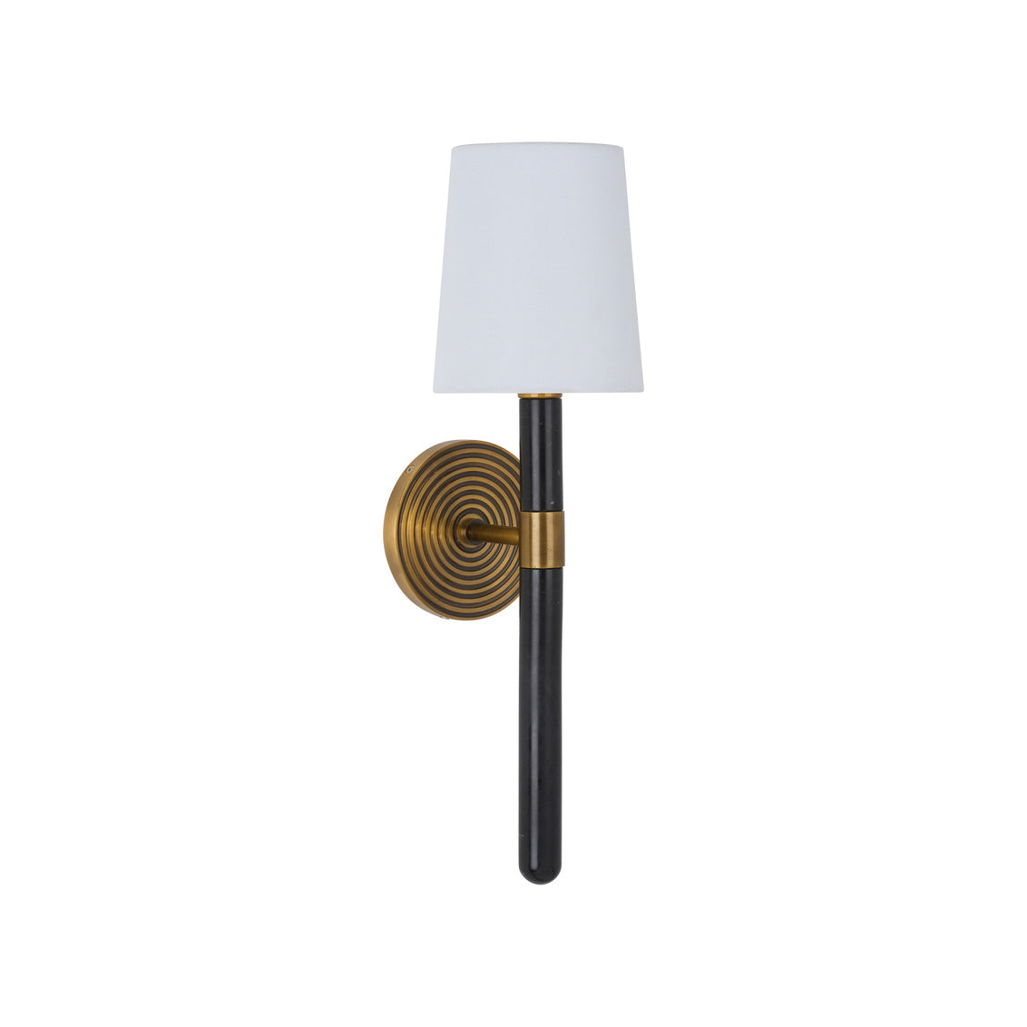 Ring Sconce - Aged Brass/Black Marble