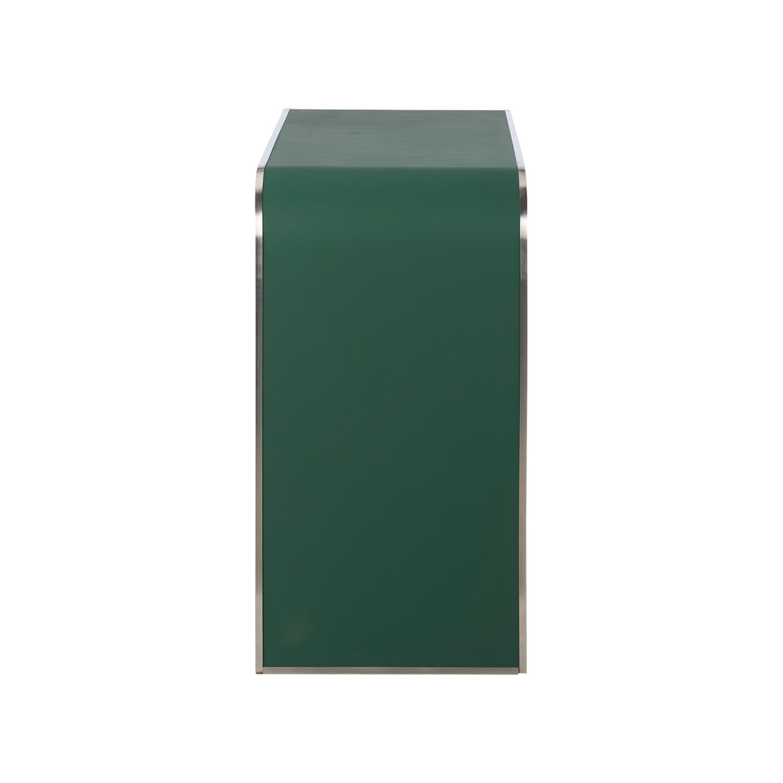 Arden Console – Green in Green/Walnut/Nickel / Leather - Chelsea House