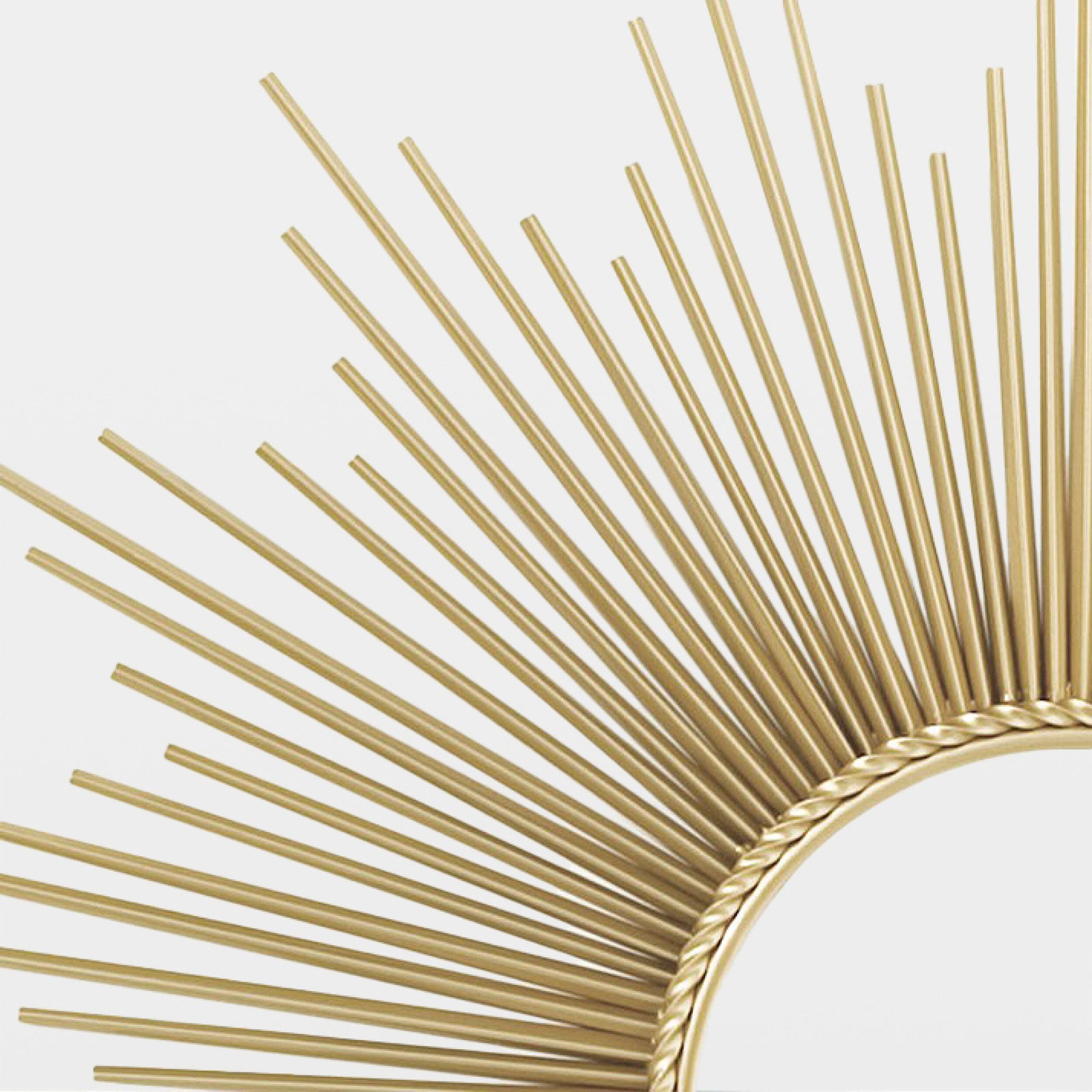 Sunburst Mirror w/Security HDWE-Gold