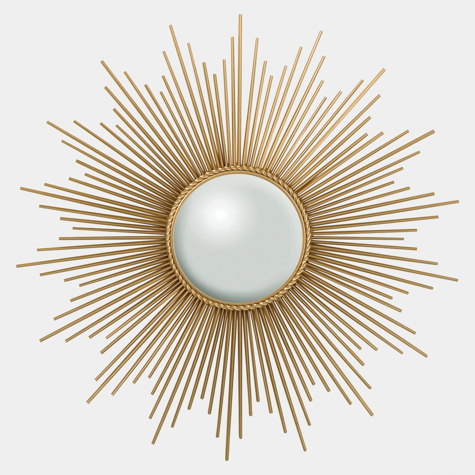 Sunburst Mirror w/Security HDWE-Gold