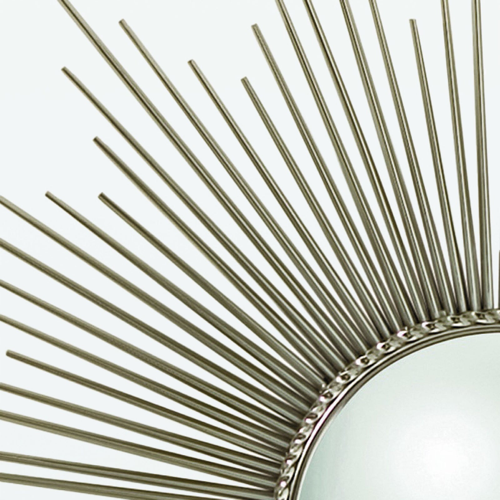 Sunburst Mirror-Nickel w/Security HDWE