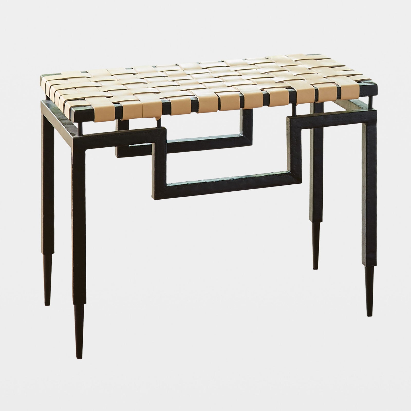Tron Iron/Leather Bench