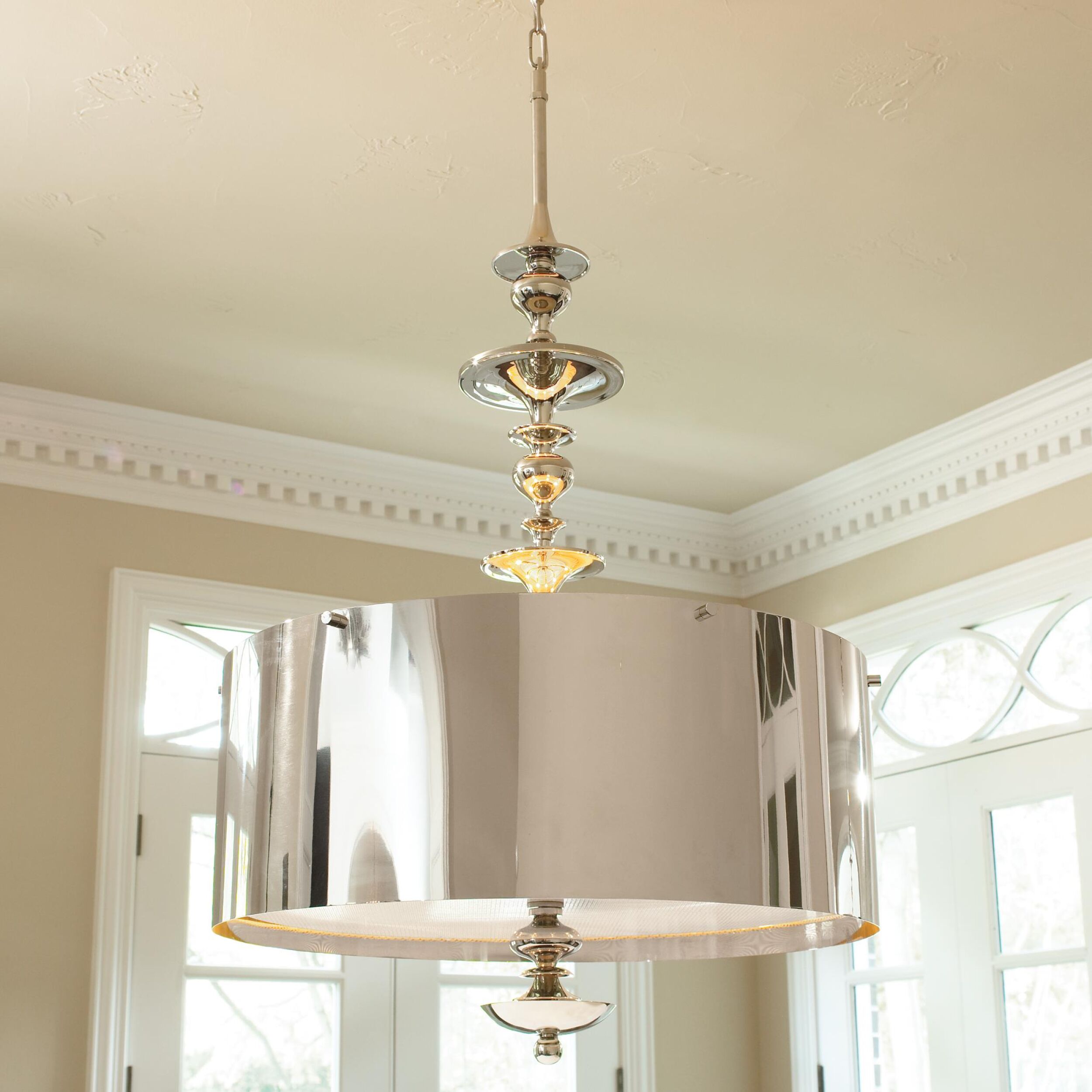 Revolve Pendant Chandelier-Nickel-Sm