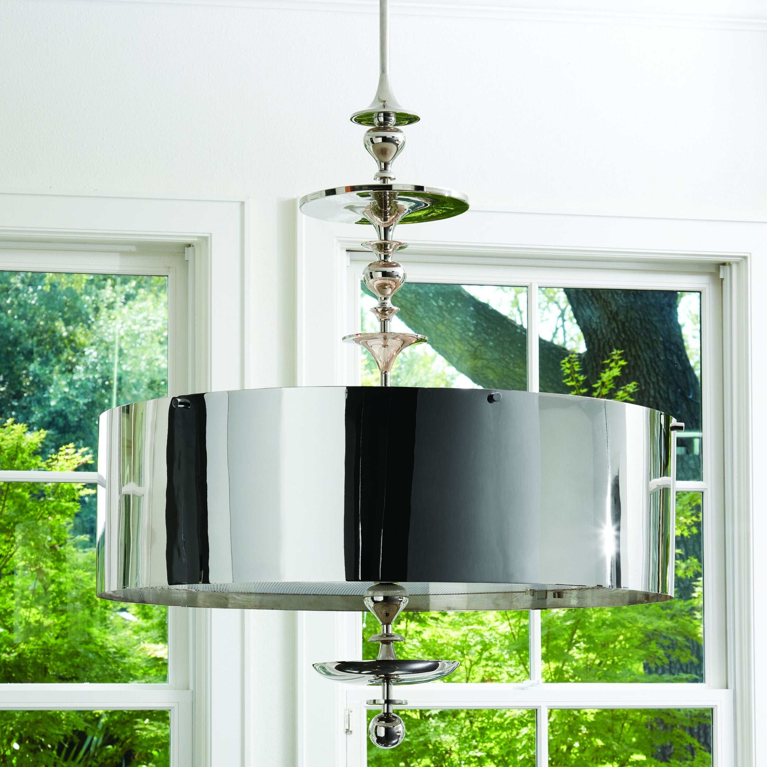 Revolve Pendant Chandelier-Nickel-Lg