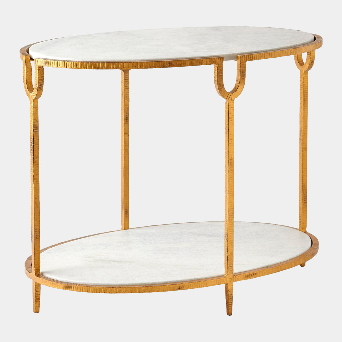 Harrington Side Table-Iron/Stone