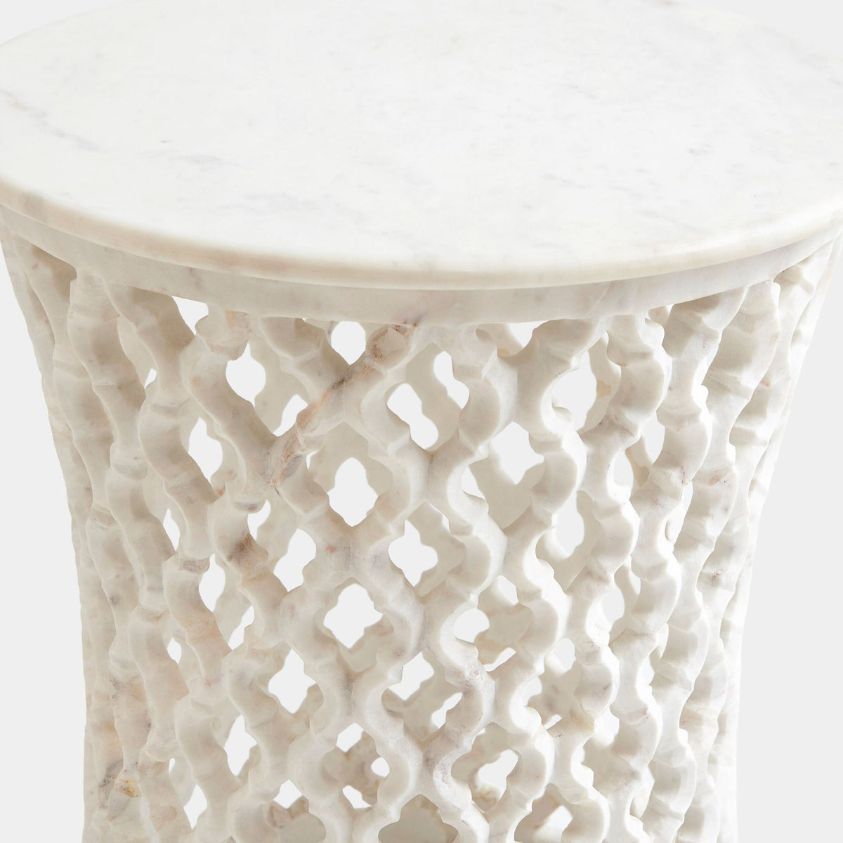 Curvil Marble Arabesque Side Table