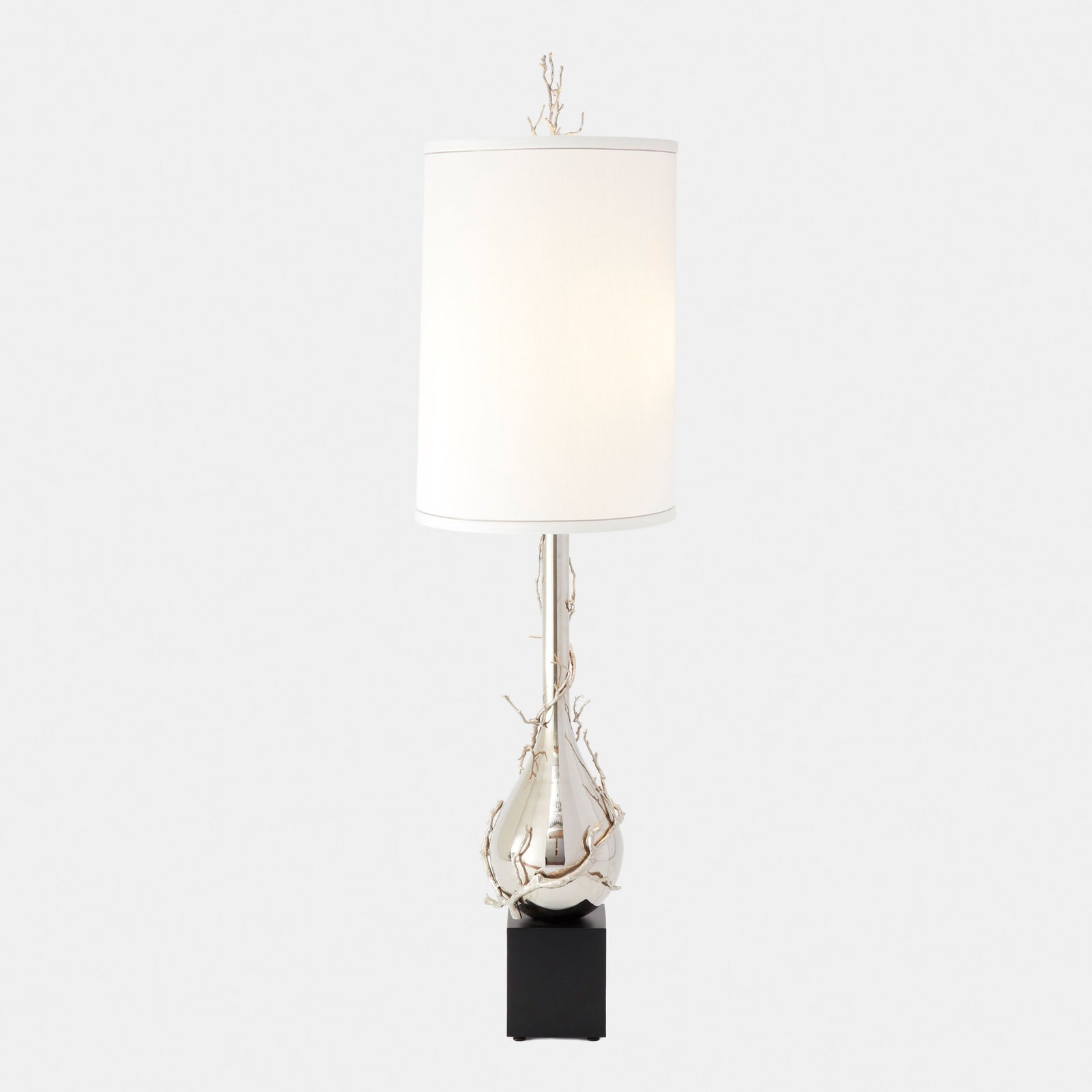 Twig Bulb Floor Lamp-Nickel
