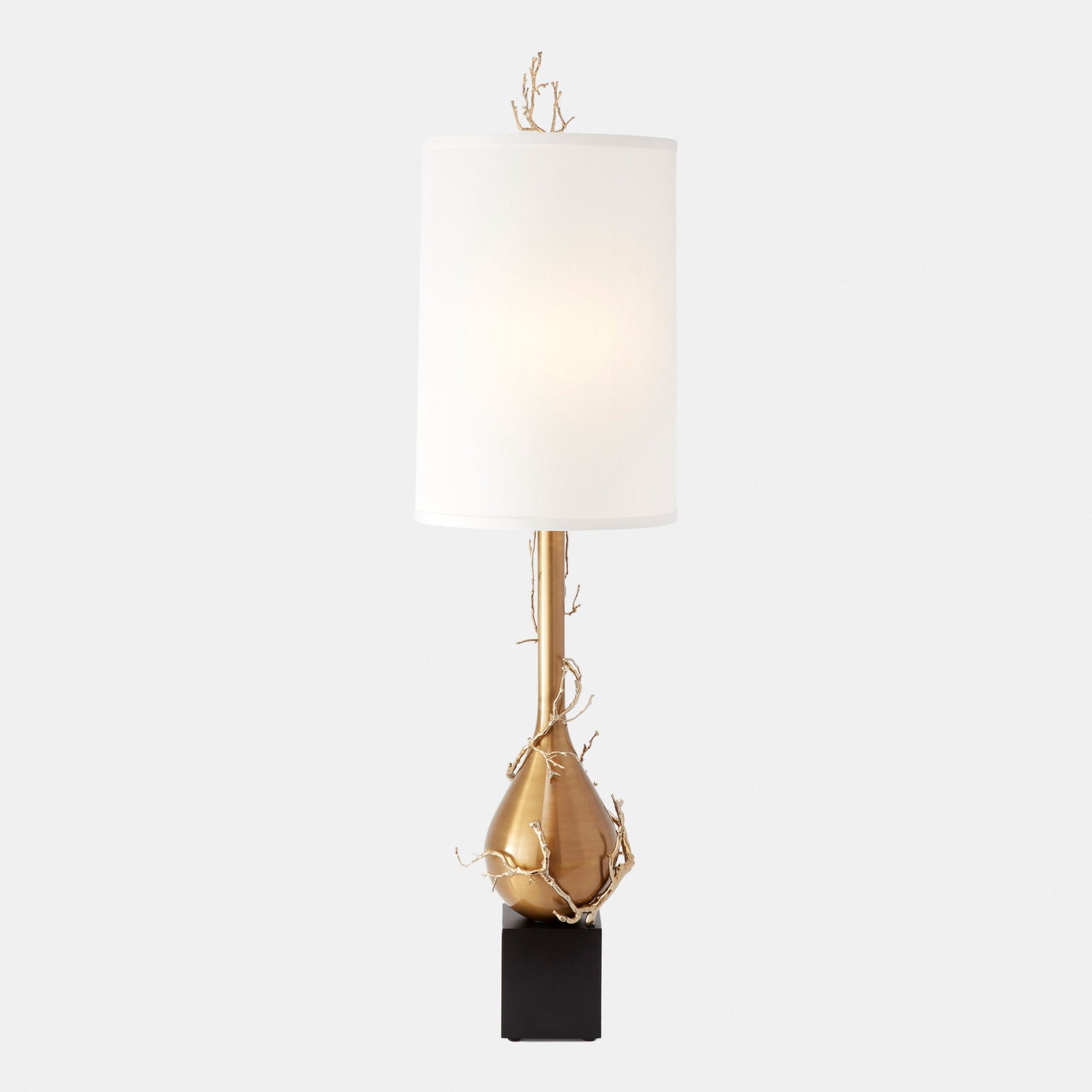 Twig Bulb Floor Lamp-Brass