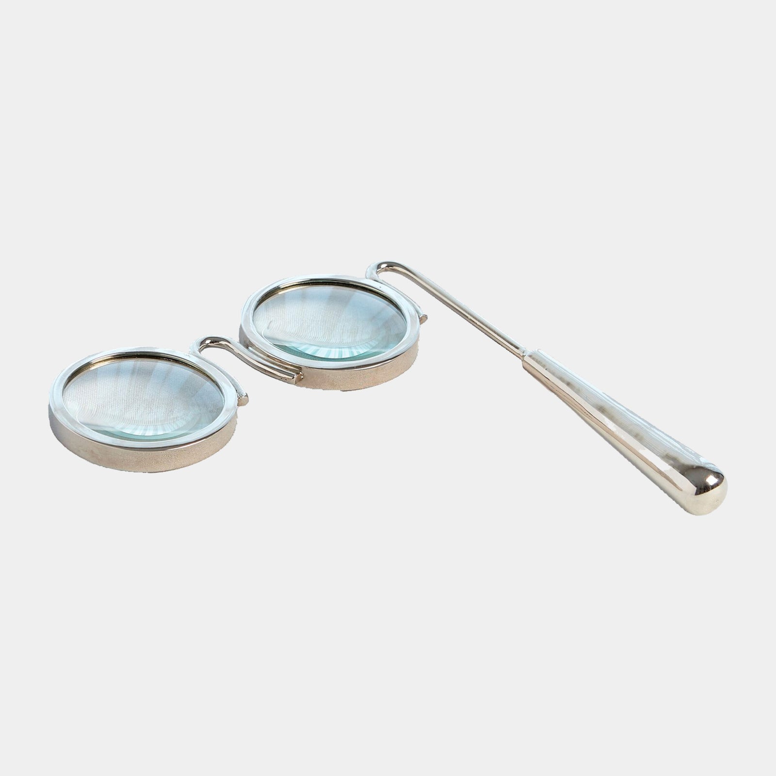 Lorgnette Magnifying Glass-Nickel