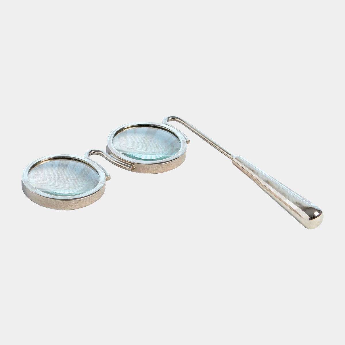 Lorgnette Magnifying Glass-Nickel