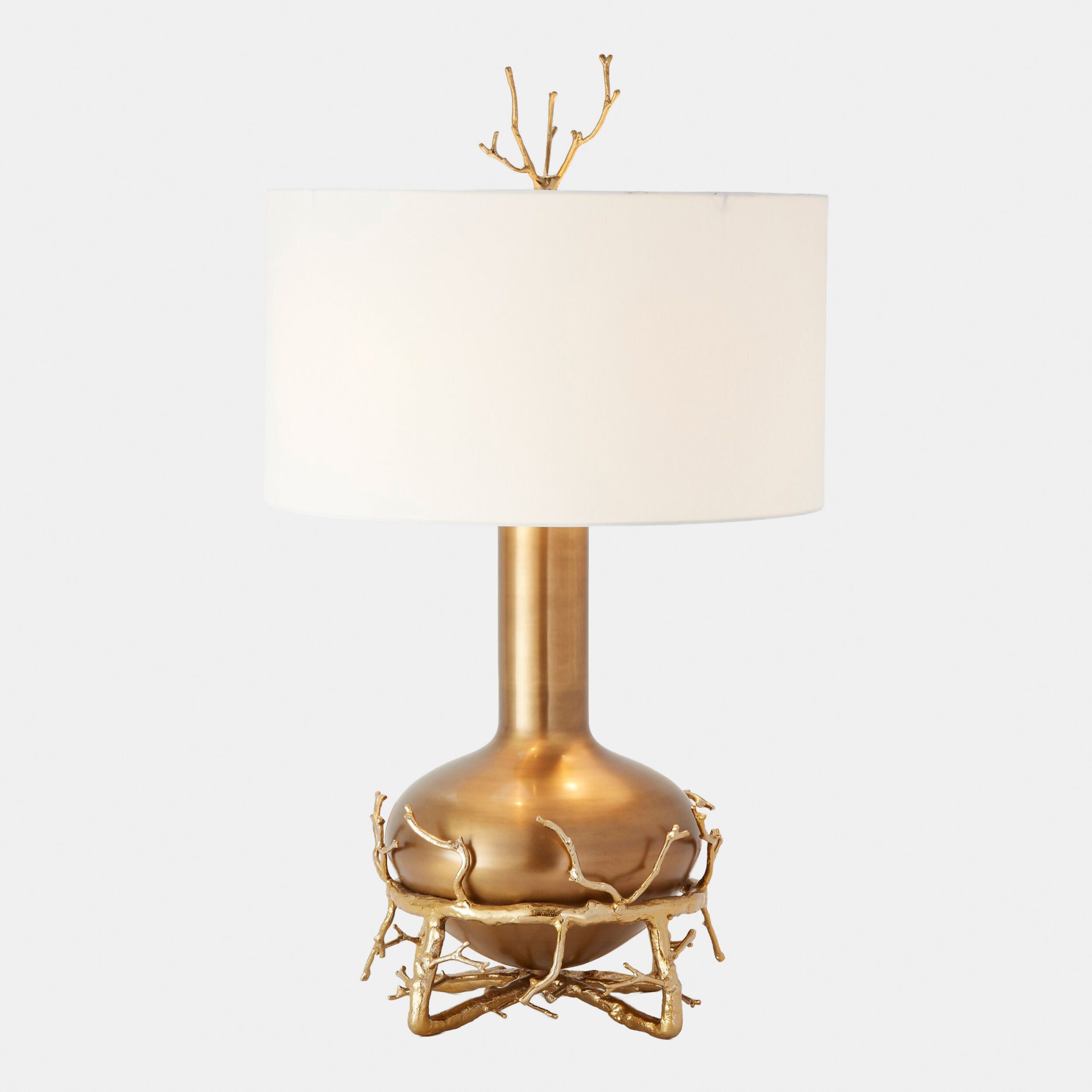 Fat Brass Twig Table Lamp