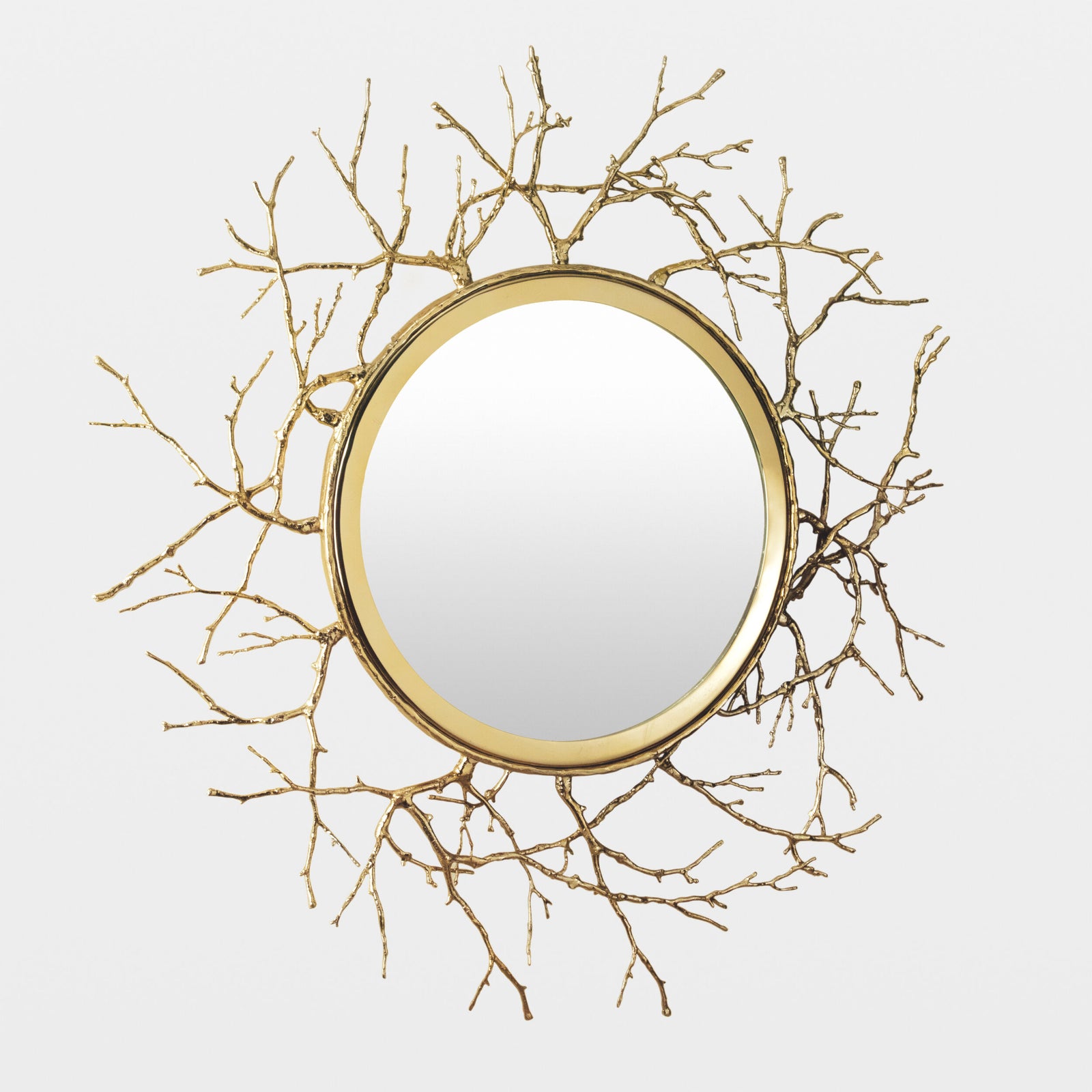 Twig Mirror II-Brass