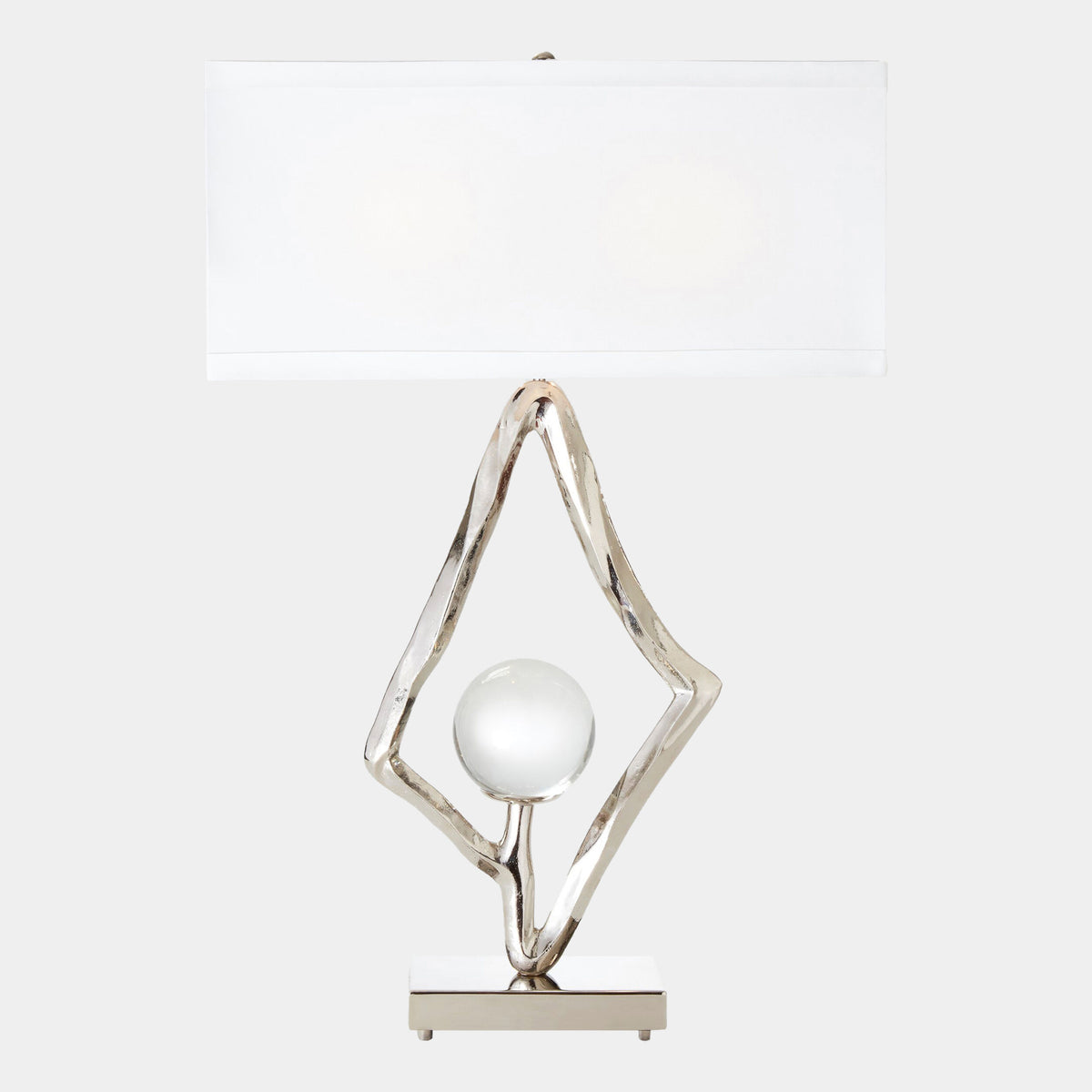 Kite Lamp w/Crystal Sphere-Nickel