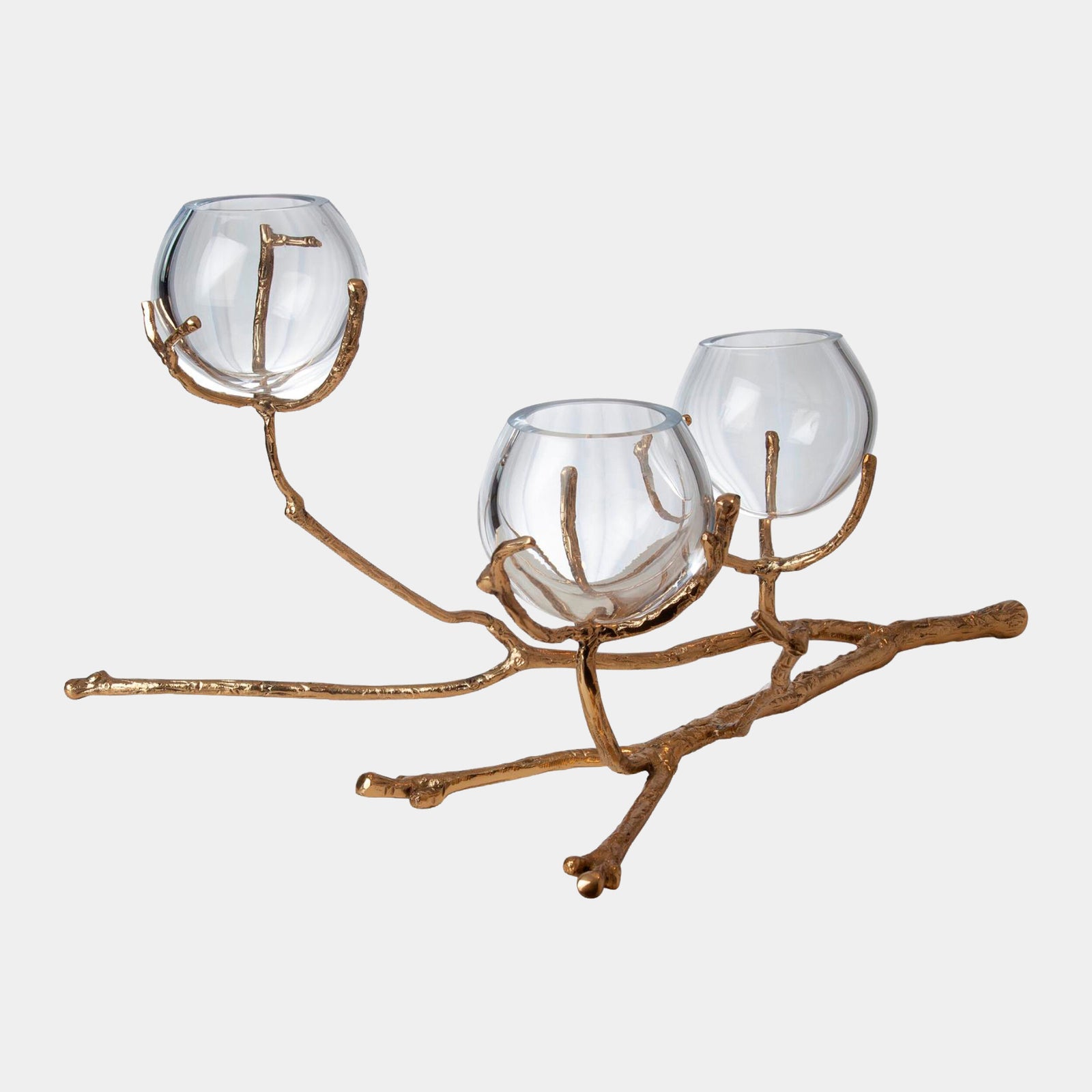 Twig 3 Vase Holder-Brass