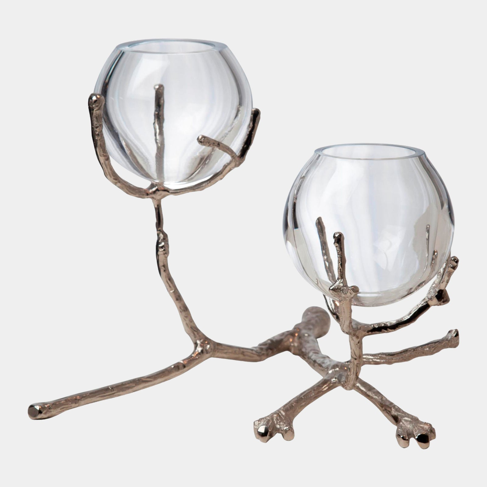 Twig 2 Vase Holder-Nickel