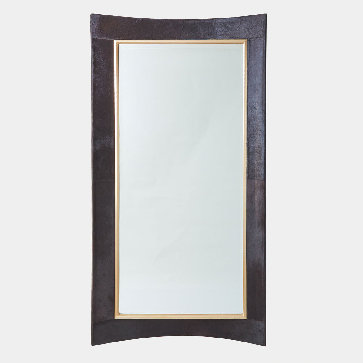 Florence Floor Mirror-Black Hair-on-Hide