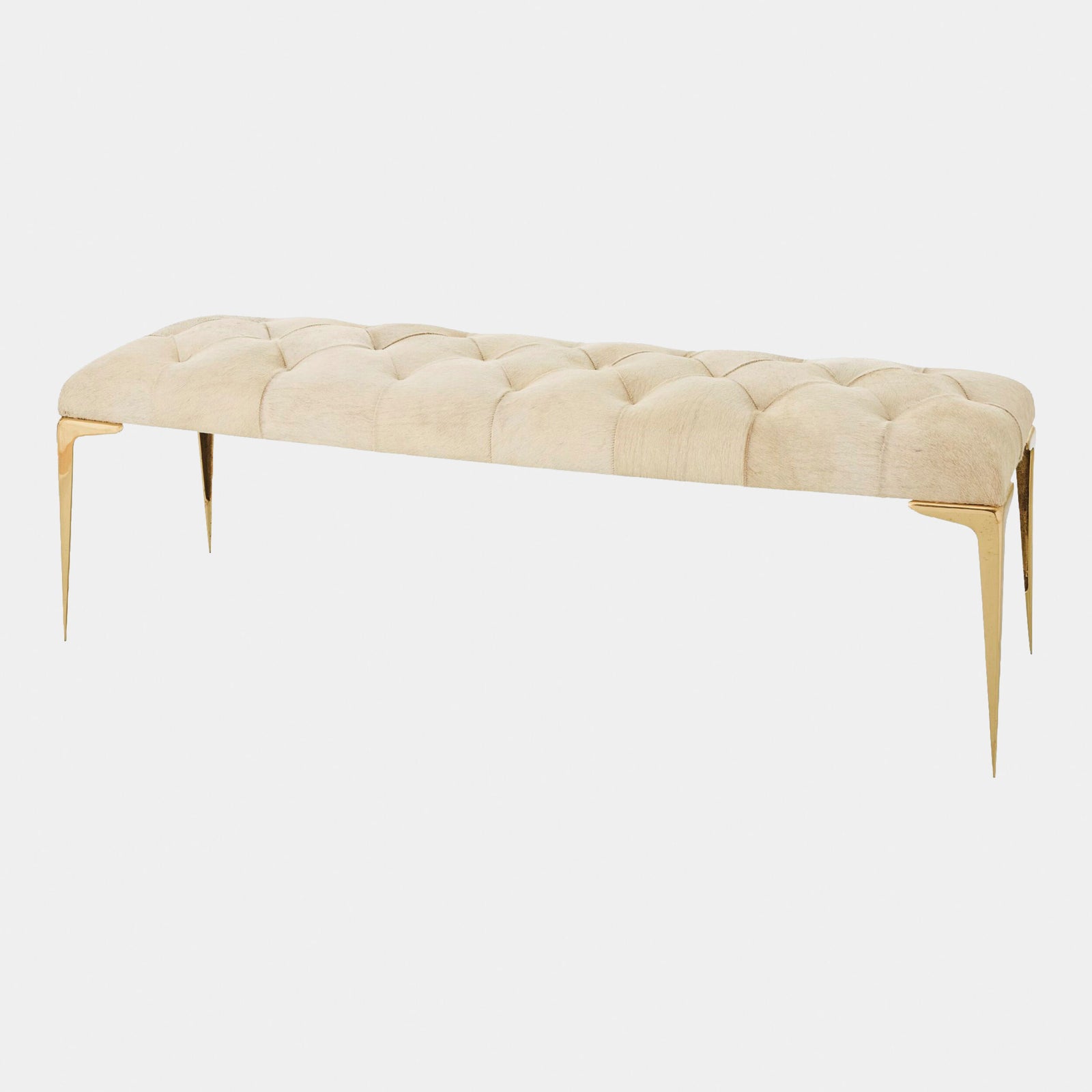 Stiletto Bench-White Hair-on-Hide
