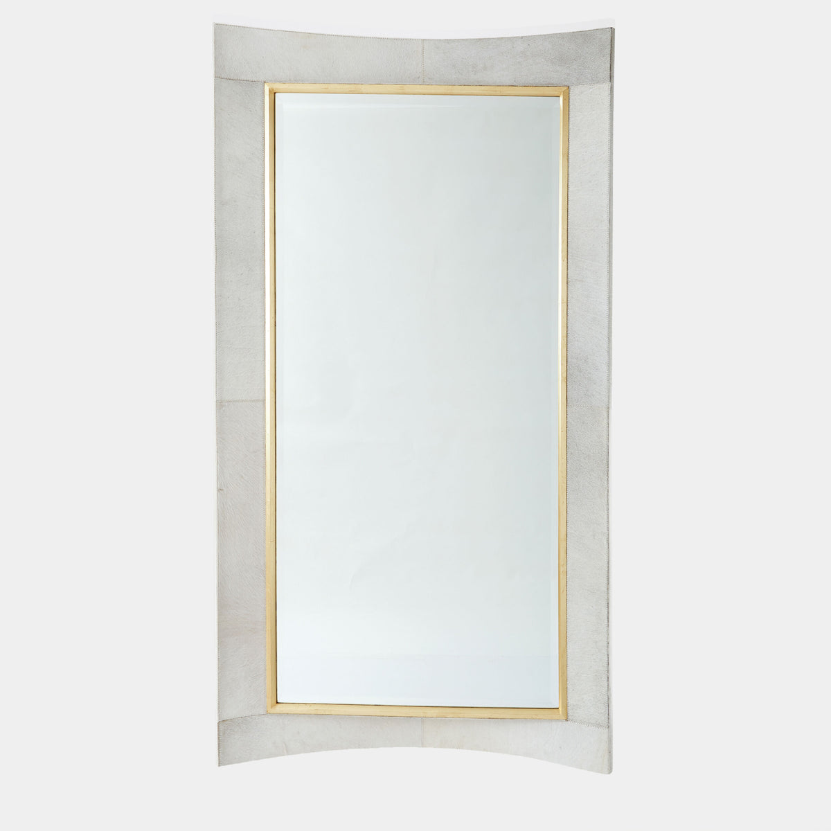 Florence Floor Mirror-White Hair-on-Hide