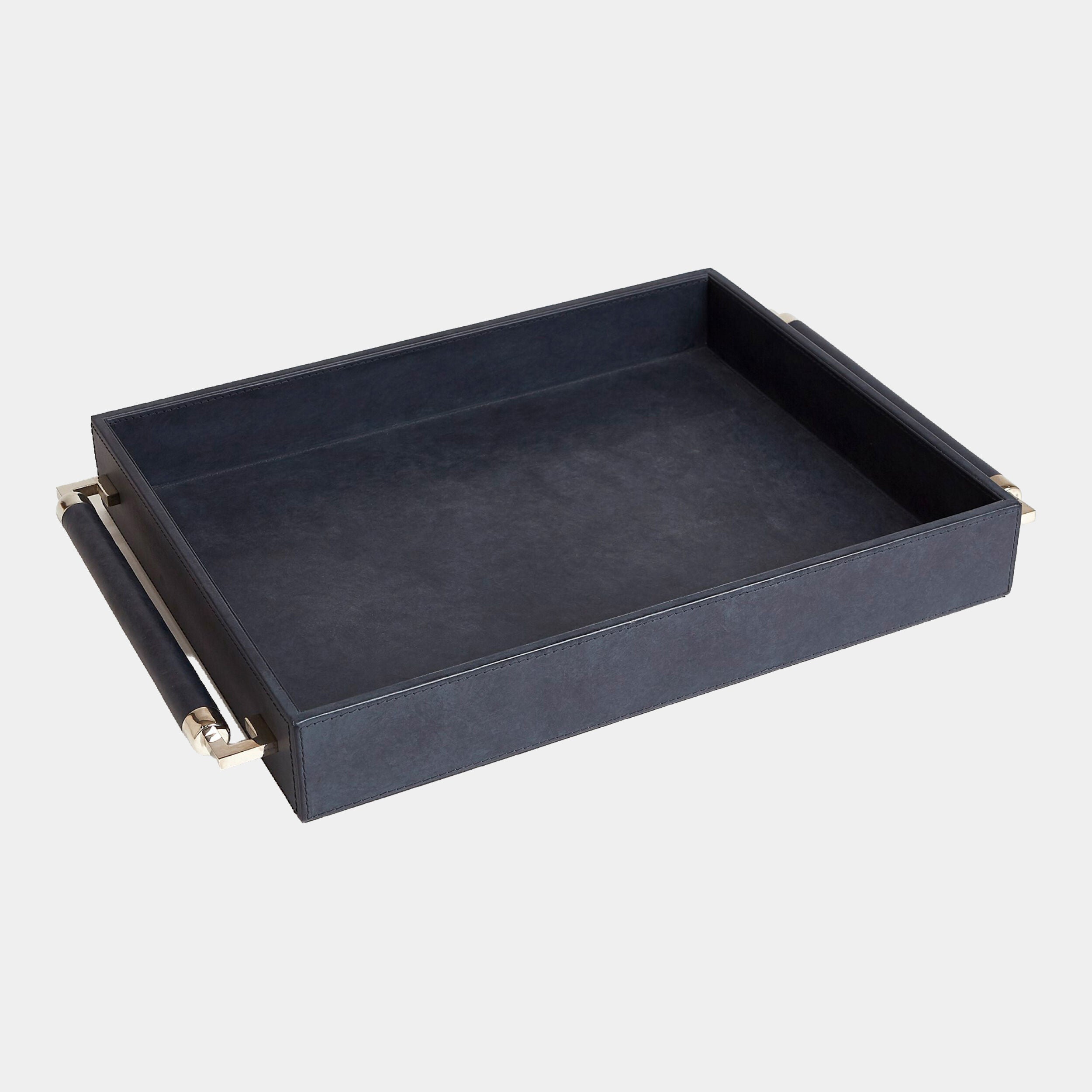 Grady Double Handle Serving Tray-Blue Wash