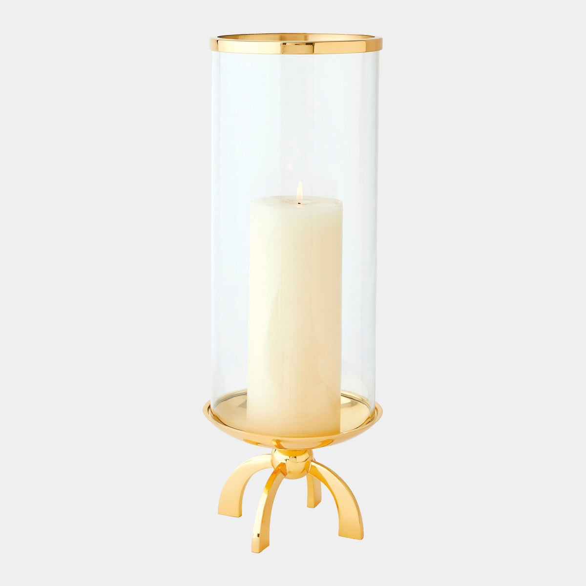 Kimbrough Quad Base Hurricane-Brass