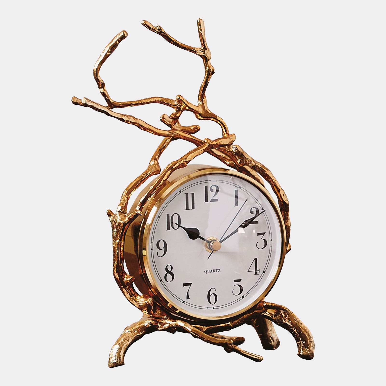Twig Clock-Brass