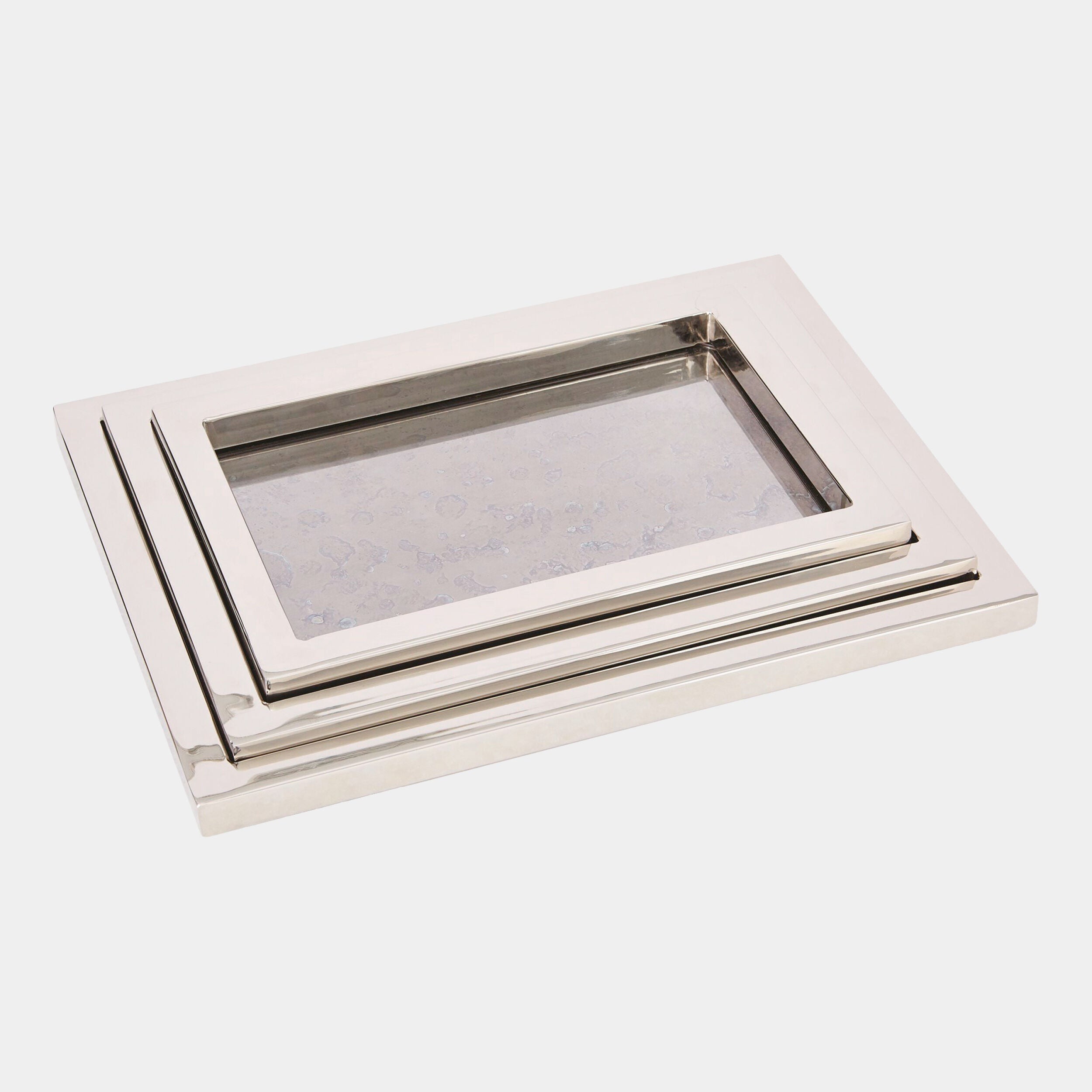 Hanson S/3 Stepped Nesting Trays-Nickel