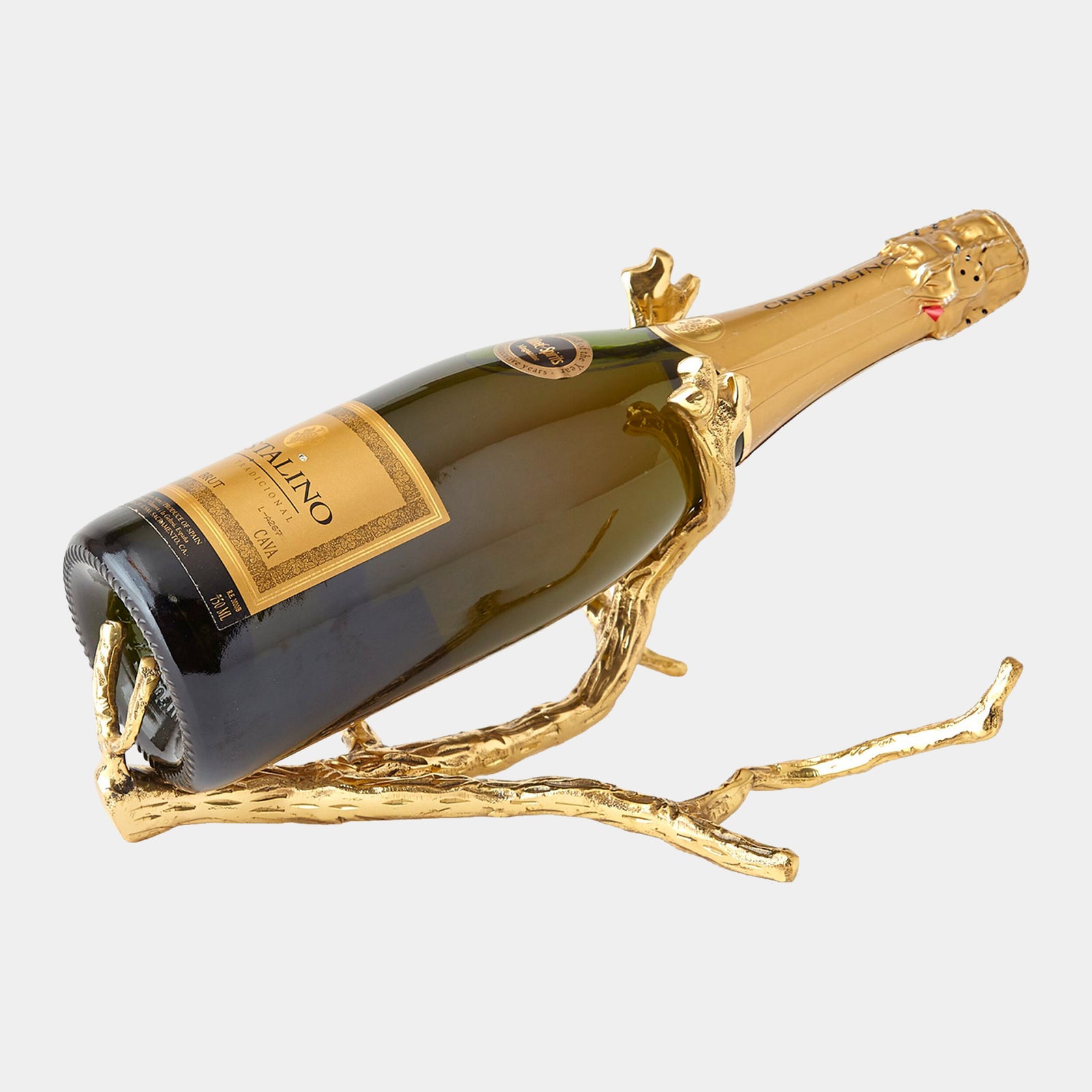 Twig Wine Bottle Holder-Brass
