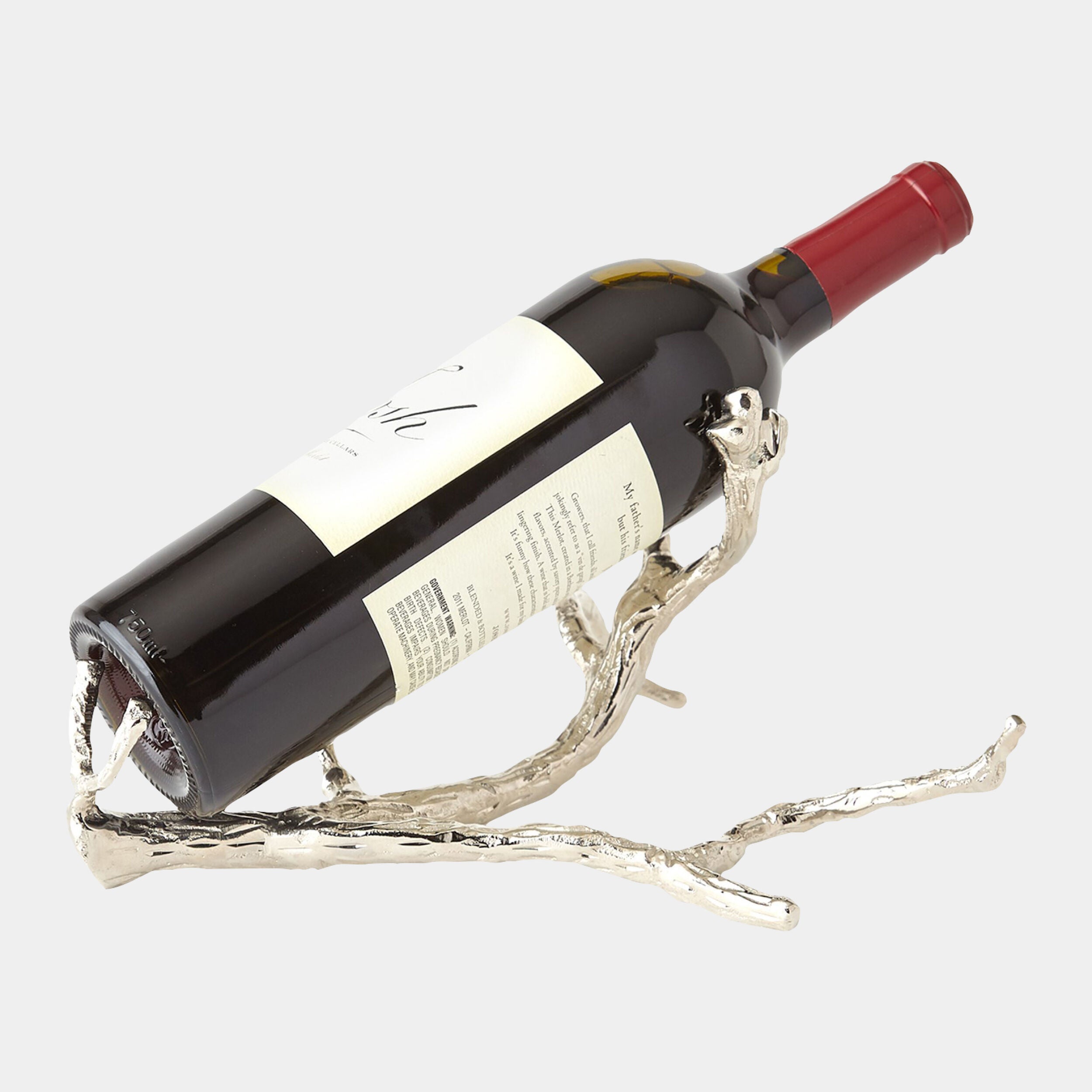 Twig Wine Bottle Holder-Nickel