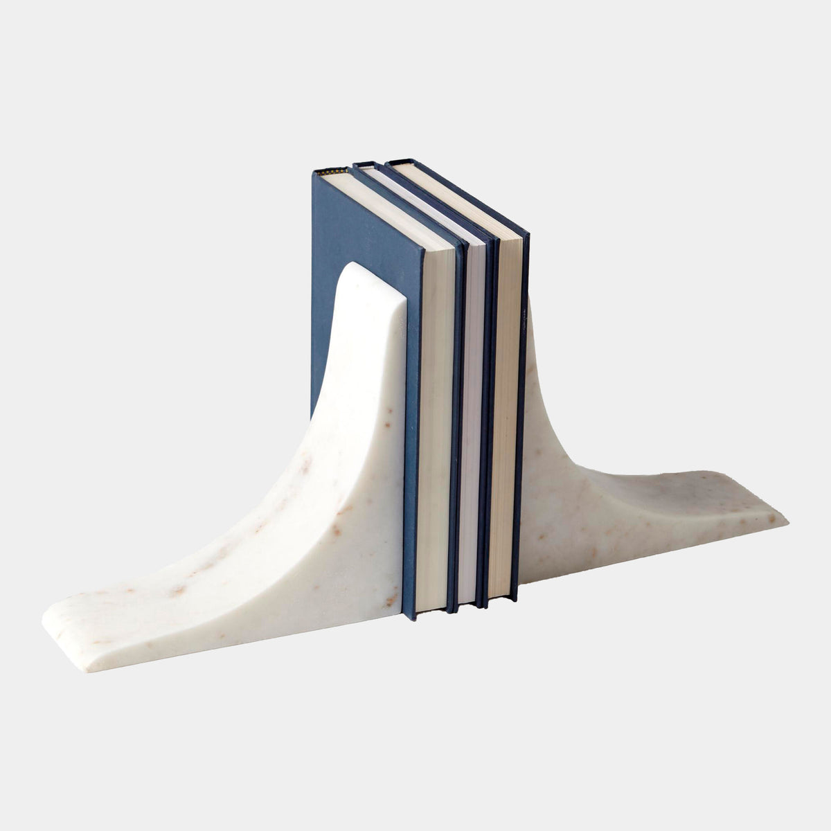 Sleek Bookends-White